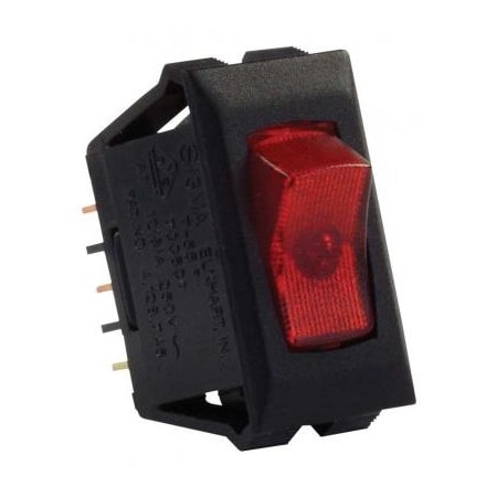 Jr Products ILLUMINATED 120V ON/OFF SWITCH, RED/BLACK 12515
